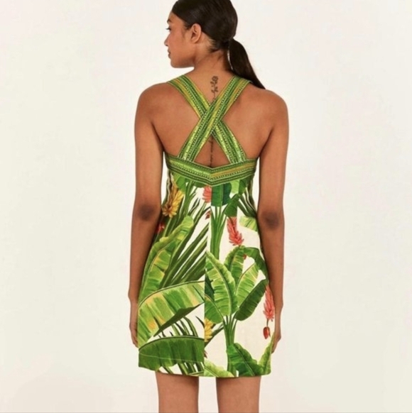 FARM Rio Fresh Forest Mini Dress Sz.S NWT - Picture 2 of 10